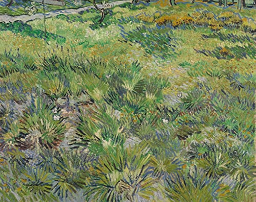 Toile Van Gogh L'herbe longue et papillons 60x90 cm pour décoration de salon élégante