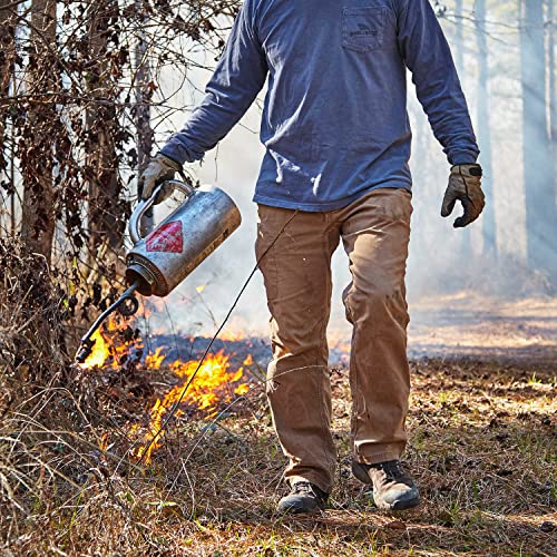Forestry Suppliers Sure-Seal Double-Bottom Drip Torch | Heavy Duty 15 Gauge Aluminum Canister | Big Mouth for Easy Filling | Fuel Trap & Check Valve for Protection | Oil Proof Gaskets - Thumbnail 2