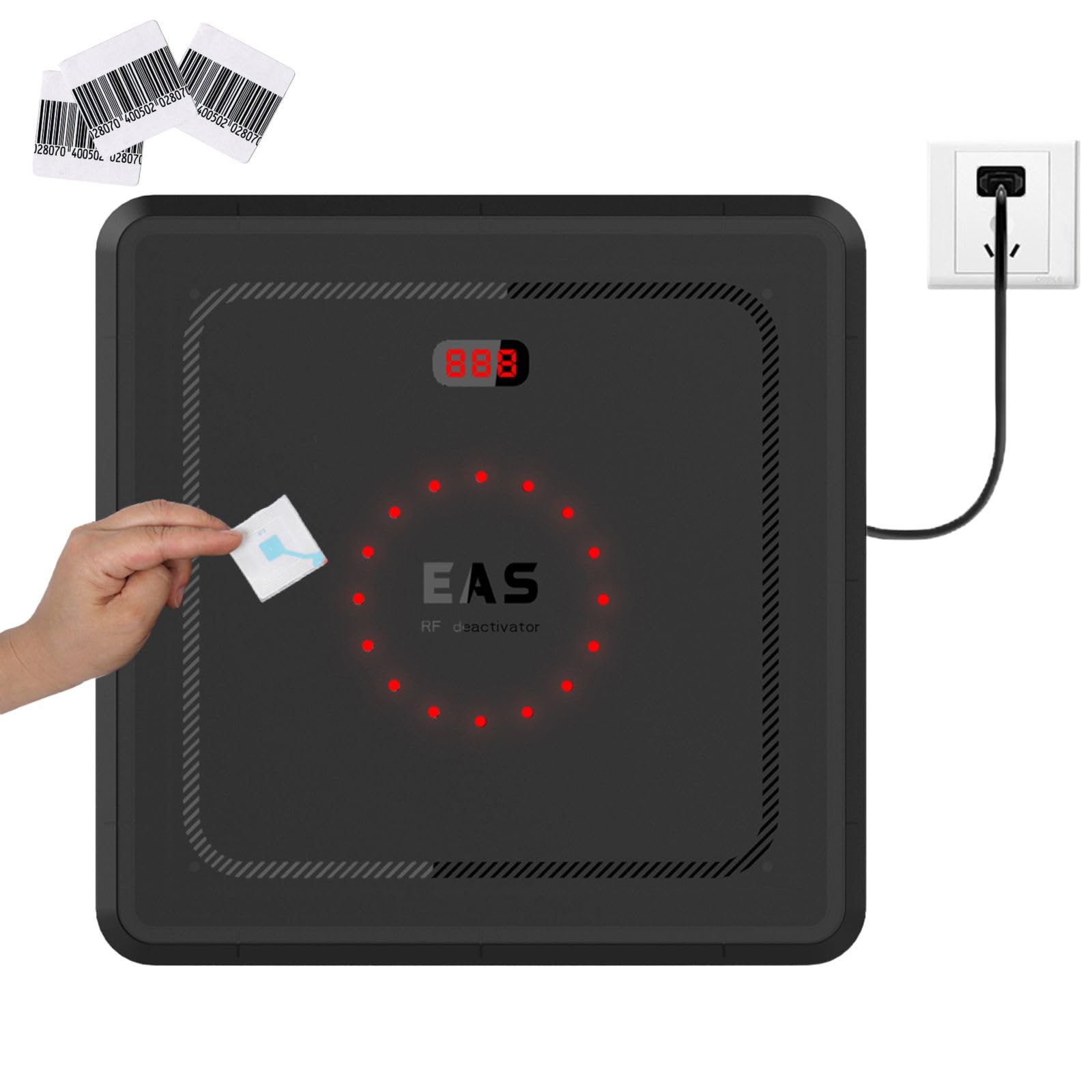 EAS 8,2 MHz Deaktivierer für Diebstahlsicherung – Deaktivierungsmaschine kompatibel mit Checkpoint für Sicherheitsetiketten im Geschäft