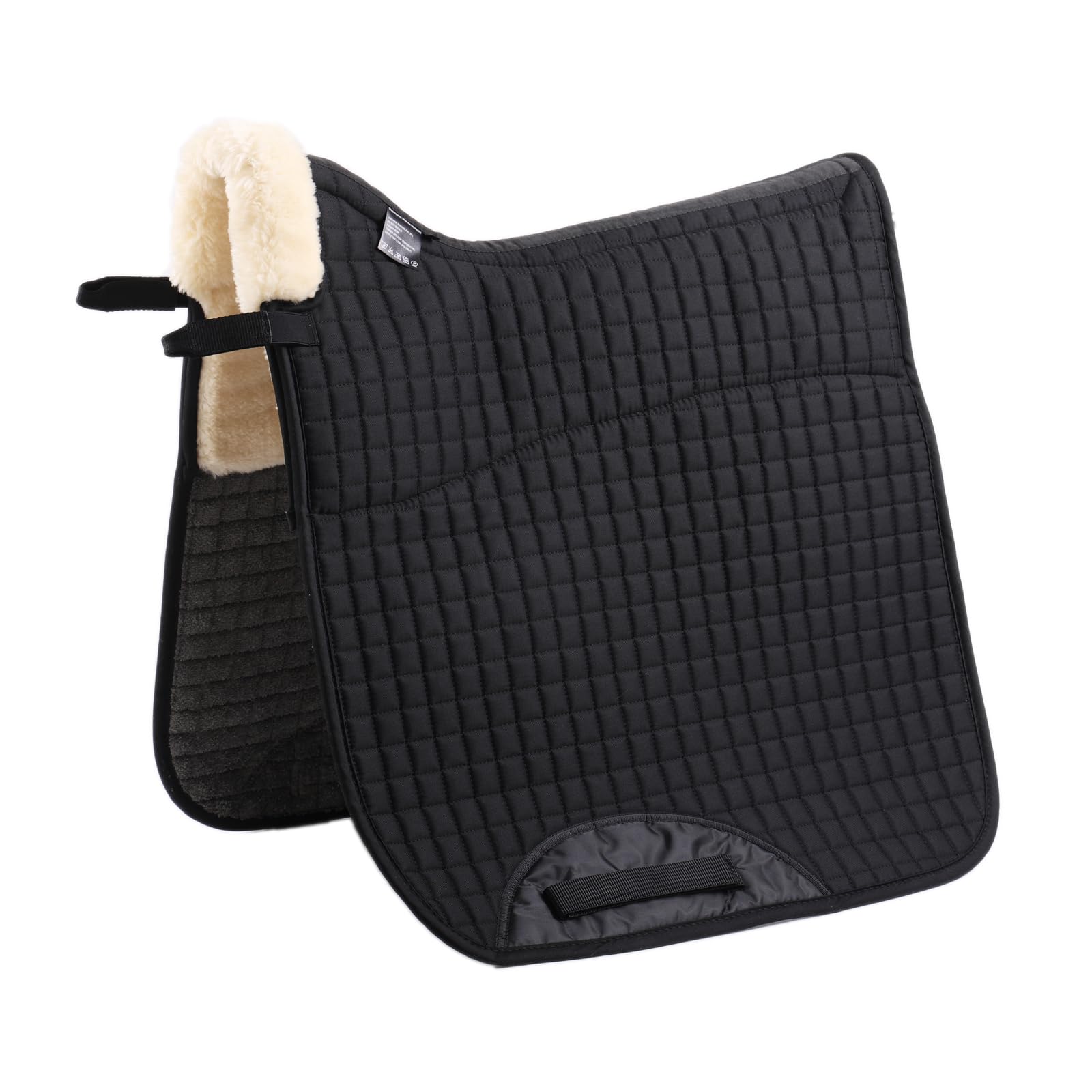 Tapis de selle Numnah absorbant les chocs avec doublure fausse fourrure protectrice