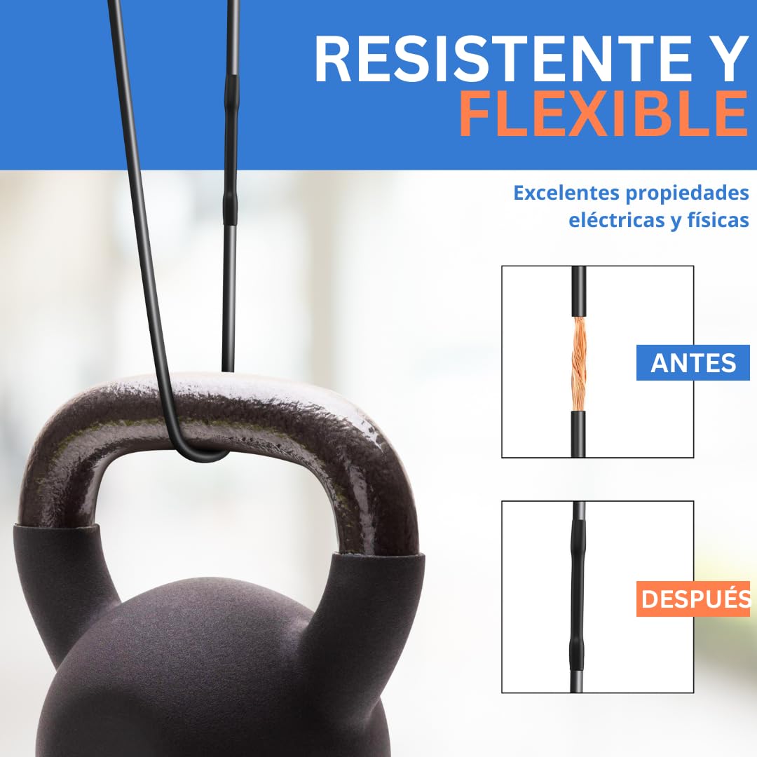 Gocableties - Tubo termorretráctil negro de alta calidad - 4,8 mm x 10 m - Relación de contracción 2:1 - Tubos termorretráctiles impermeables para aislamiento de cables, marcado, agrupación de cables - 5