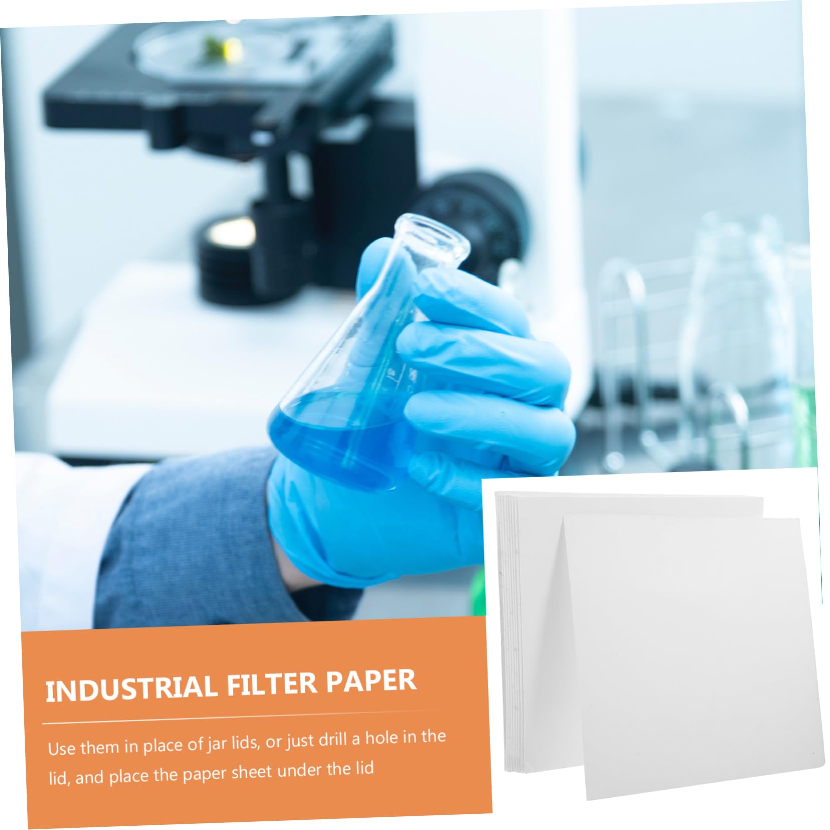 OUNONA 10piezas Papel De Filtro Para Aceite Unidades Industriales Filtros De Laboratorio