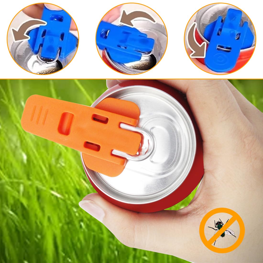 Lattina per Bevande Tappo Can Chiusura Lattine Facile Apriscatole Coperchio Riutilizzabili 6 Pcs