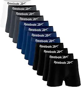 Kit 12 Cuecas Boxer Reebok Masculinas Microfibra Adulto Box Sem Costura