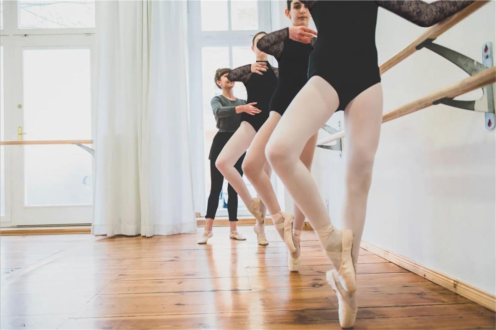 Body da danza classica donna con schiena cava a forma di M, elegante body ginnastica for Per Ballerina