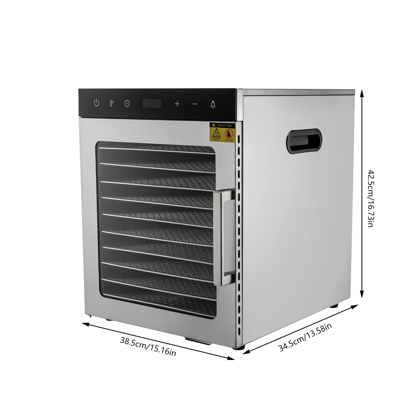 Dehydrator Herbs Veggies Frutta Electric Dryer Machine with Digital Dopo il tempo calcolando la temperatura disidratatore in acciaio inox con temperatura regolabile da 30 a 90 °C Timer digitale