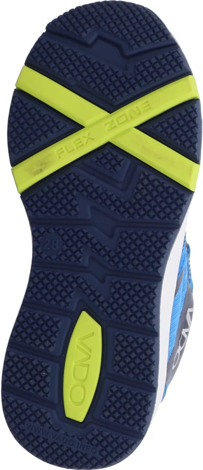 VADO Kids MIKE Sneaker - Blue, Big Kid US Footwear Size System - Waterproof, Modern Style, Unisex Sneakers for Children - GTX Membrane, Rubber Sole, Athletic Shoe