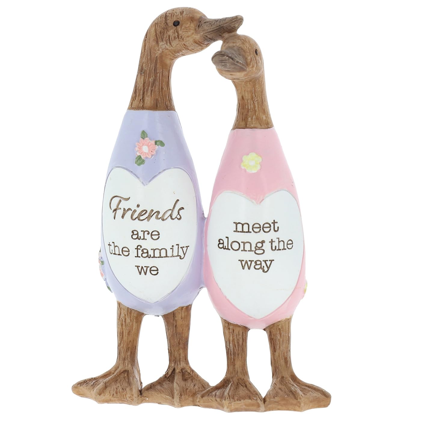 Shudehill Giftware Daisy Message Cute Wooden Duck Ornament - Mum, Nan, Friends, Family and More Sentimental Messages, Gift Ideas For Her (Friends)