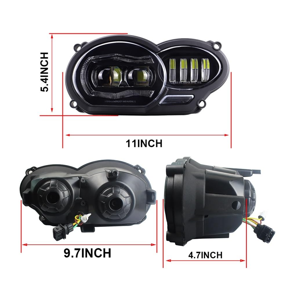 Fanale Posteriore Faro anteriore a LED da 110 W per moto per R1200GS 2005-2012 per Adv 2006-2013