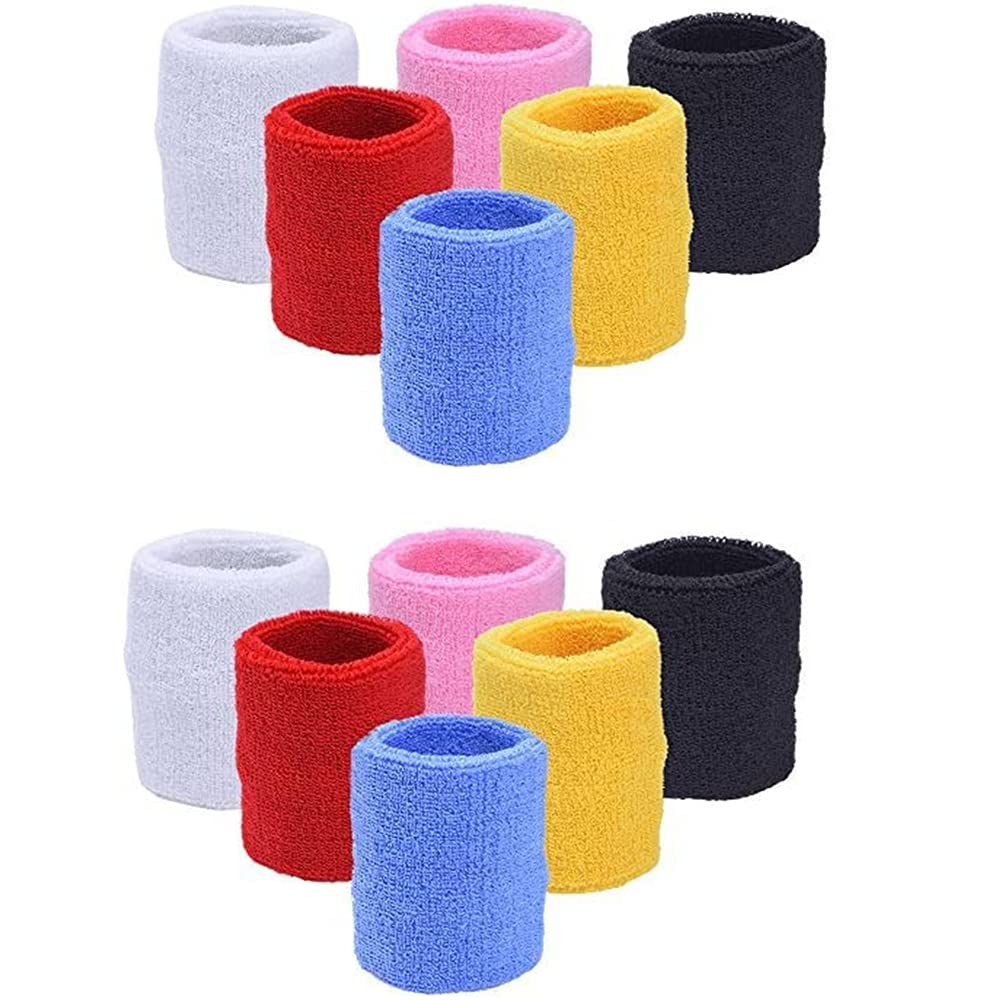 Pulseras Sweatband, 6 Piezas Algodón Sweatband, Munequera
