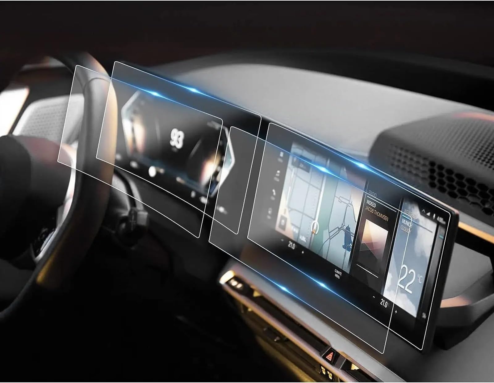 Protector de pantalla para salpicadero iDrive 8 de X5 e iX en viajes largos 6