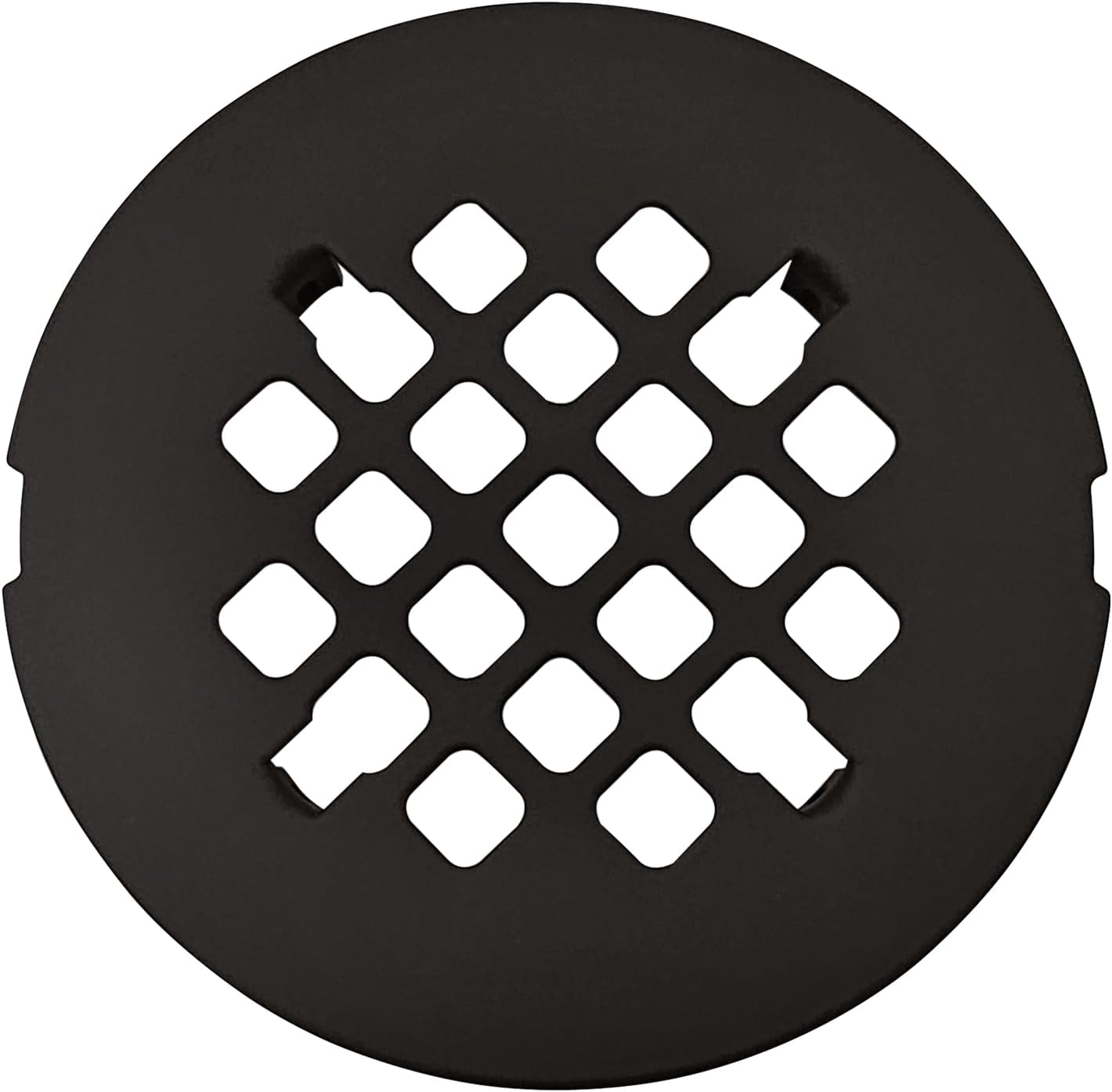 4 ¼” Oil Rubbed Bronze Snap-in Shower Drain Cover - Solid Brass Construction - 4.25" OD Shower Drain Strainer - Easy Install - Premium Round Shower Drain Cover - Bronze Replacement Grate