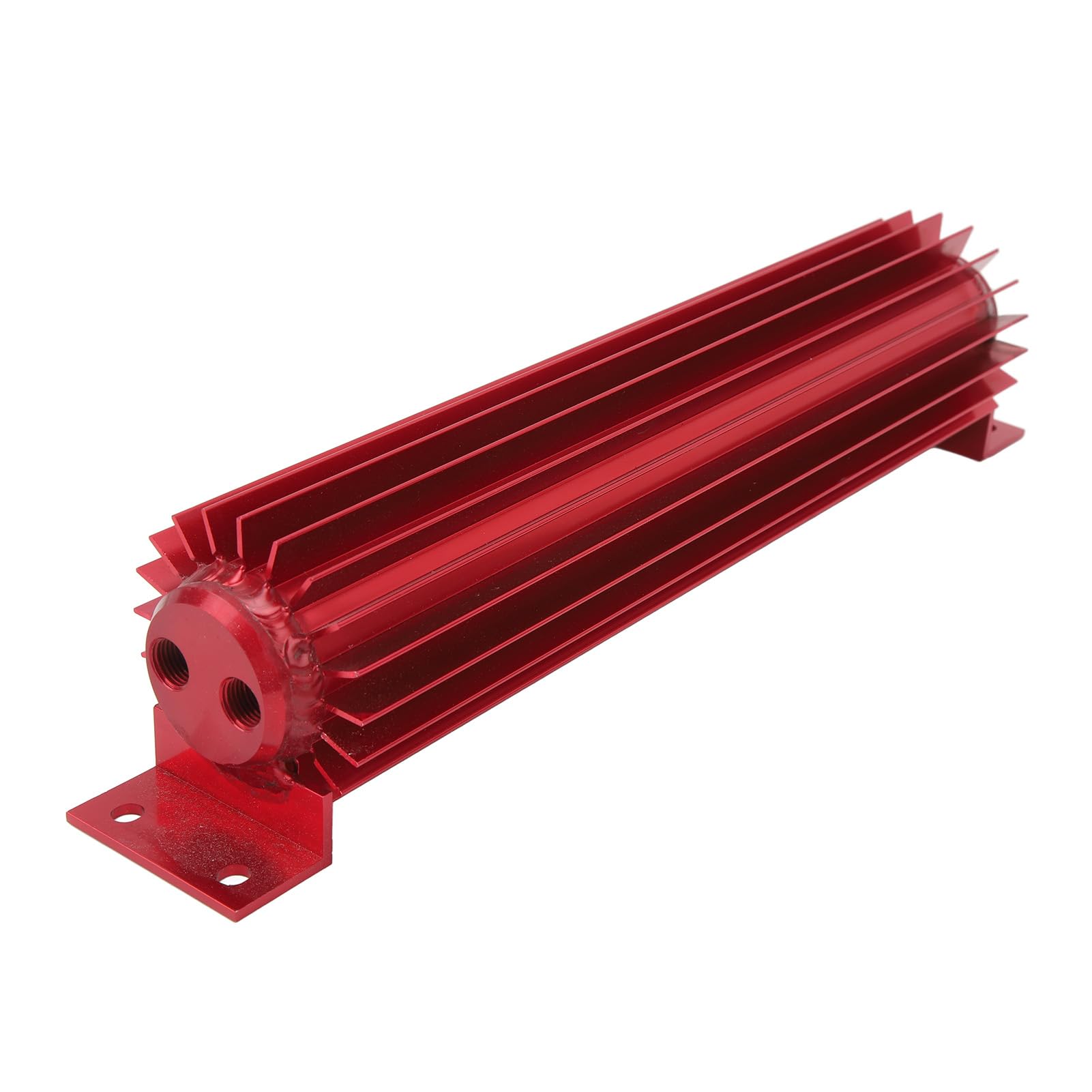 Dissipatore di Calore con Trasmissione a Doppio Passaggio in Alluminio Anodizzato Alettato a Doppio Canale, Universale per Camion per Auto (Rosso)