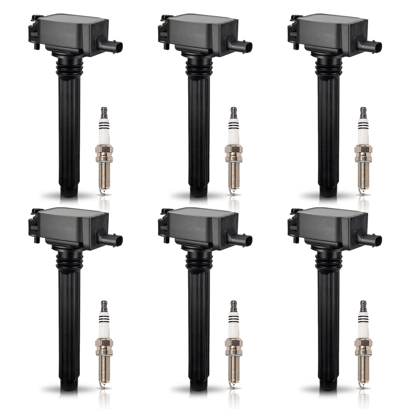 ENA Set of 6 Ignition Coils & Iridium Spark Plugs for UF648 Compatible with Chrysler Dodge Charger Jeep Grand Cherokee Wrangler 200 300 Challenger Journey 3.2L 3.6L V6 Replace for 93175 C894 C1791