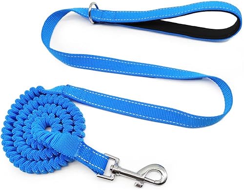 Miniatura 12 de Correa elástica reflectante de 5 a 7 pies, sin tirones para absorción de impactos, correa elástica de nailon para perros y gatos pequeños y medianos