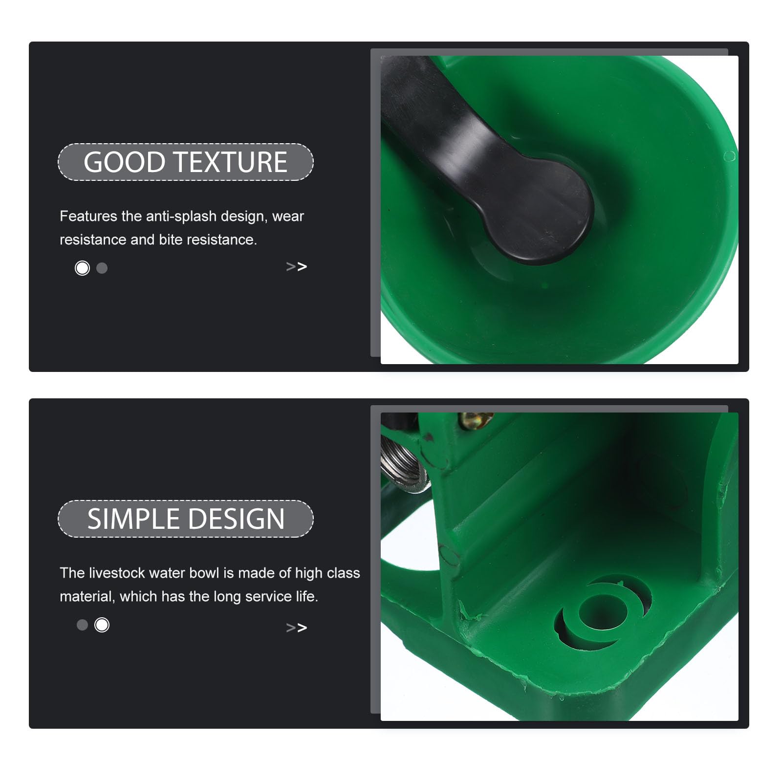 TOYANDONA Ciotola Automatica per L’acqua delle Mucche e Bestiame, Abbeveratoio Resistente in Plastica Valvola Touch, Design Anti-schizzi per Allevamento di Bovini, Cavalli e Suini,