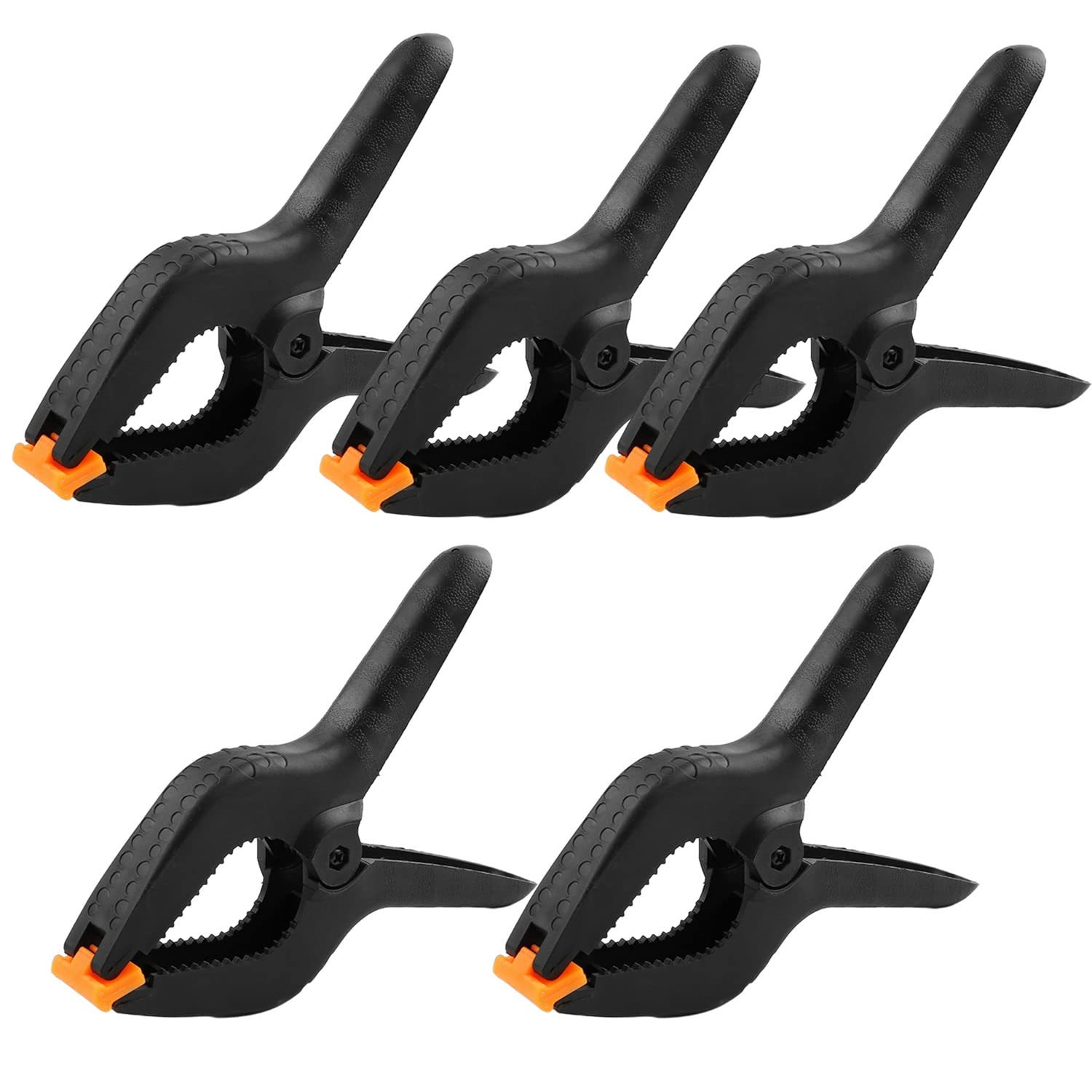 5 Pack Spring Clamps Suitable for Crafts, Backdrop Stand And Woodworking, 2-9 Inch Plastic Clips Random Color,2 Inch