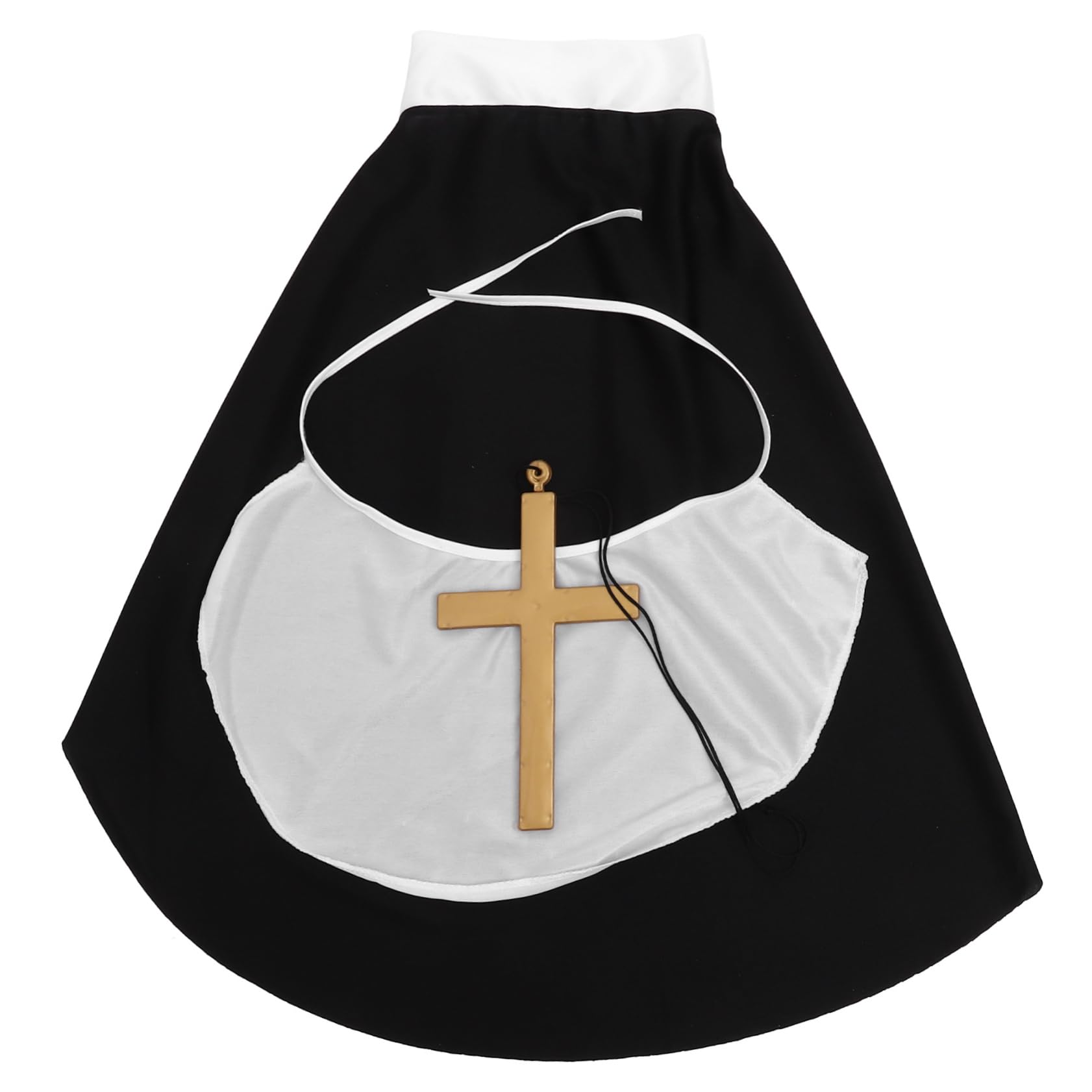 Toddmomy Men's Cross Costume Accessory Cross Pendant Head Wrap Neckerchief Set Party Wear Decorative Prop