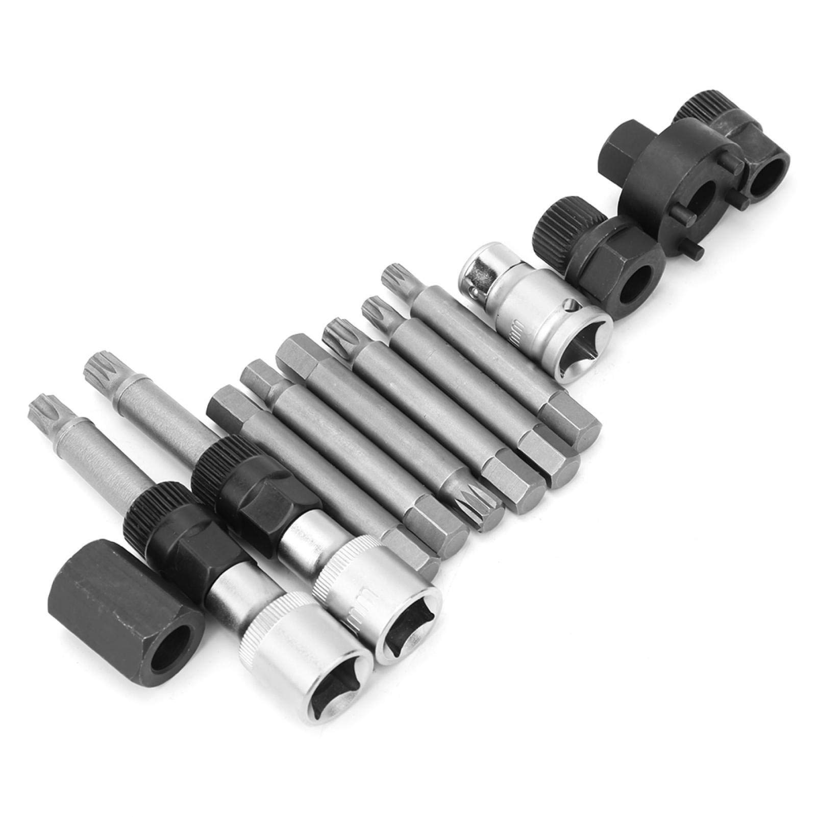 13 stks Dynamo Vrijloop Katrol Set Verwijdering Motor Auto Gereedschap Set Dynamo Katrol Service Ontkoppeling Handgereedschap Kit Socket Set voor Auto Katrol Verwijderen