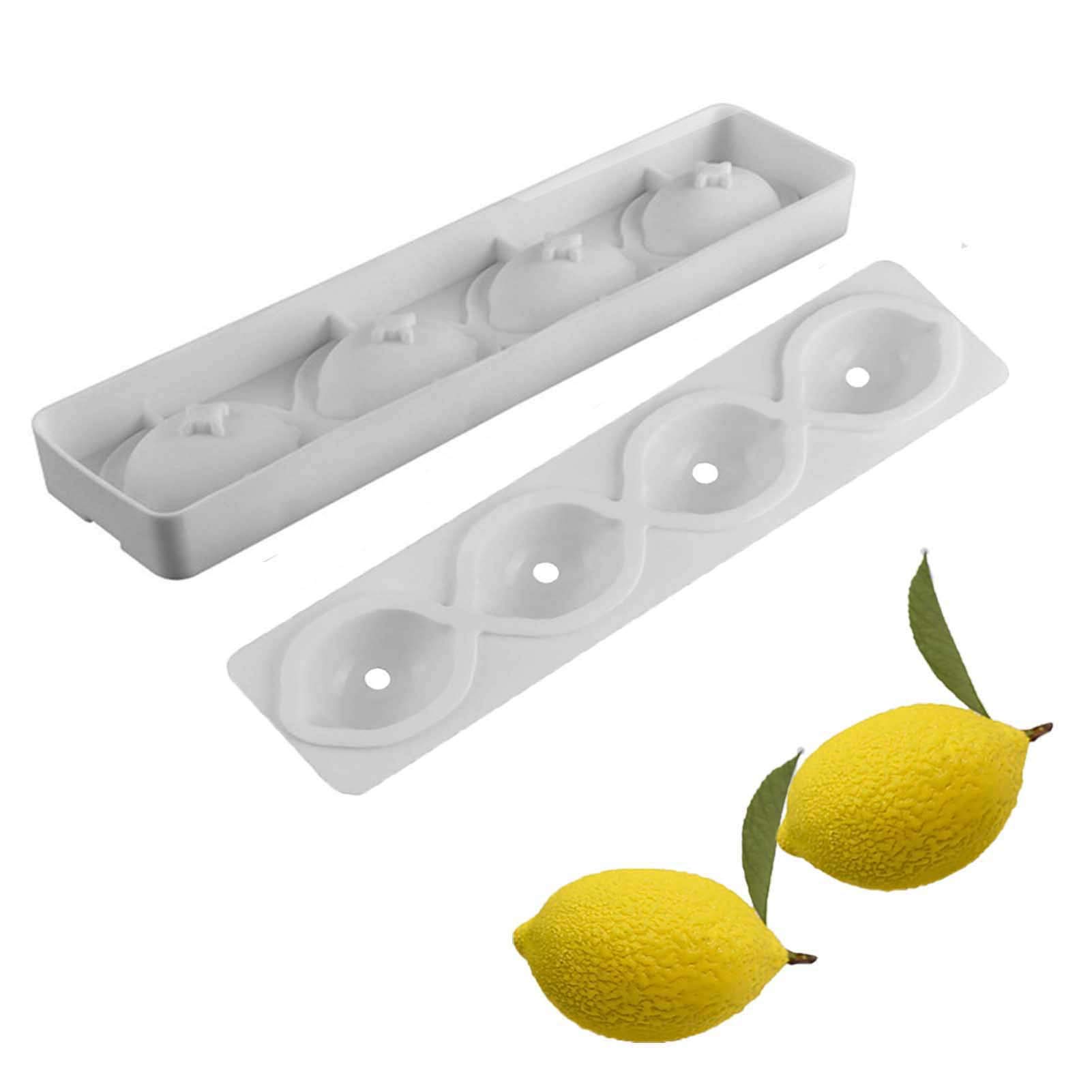 Lemon Shaped Silicone Cake Molds – 4 Cavity, Food Grade, Non-Stick, Easy Clean (White) - View #5