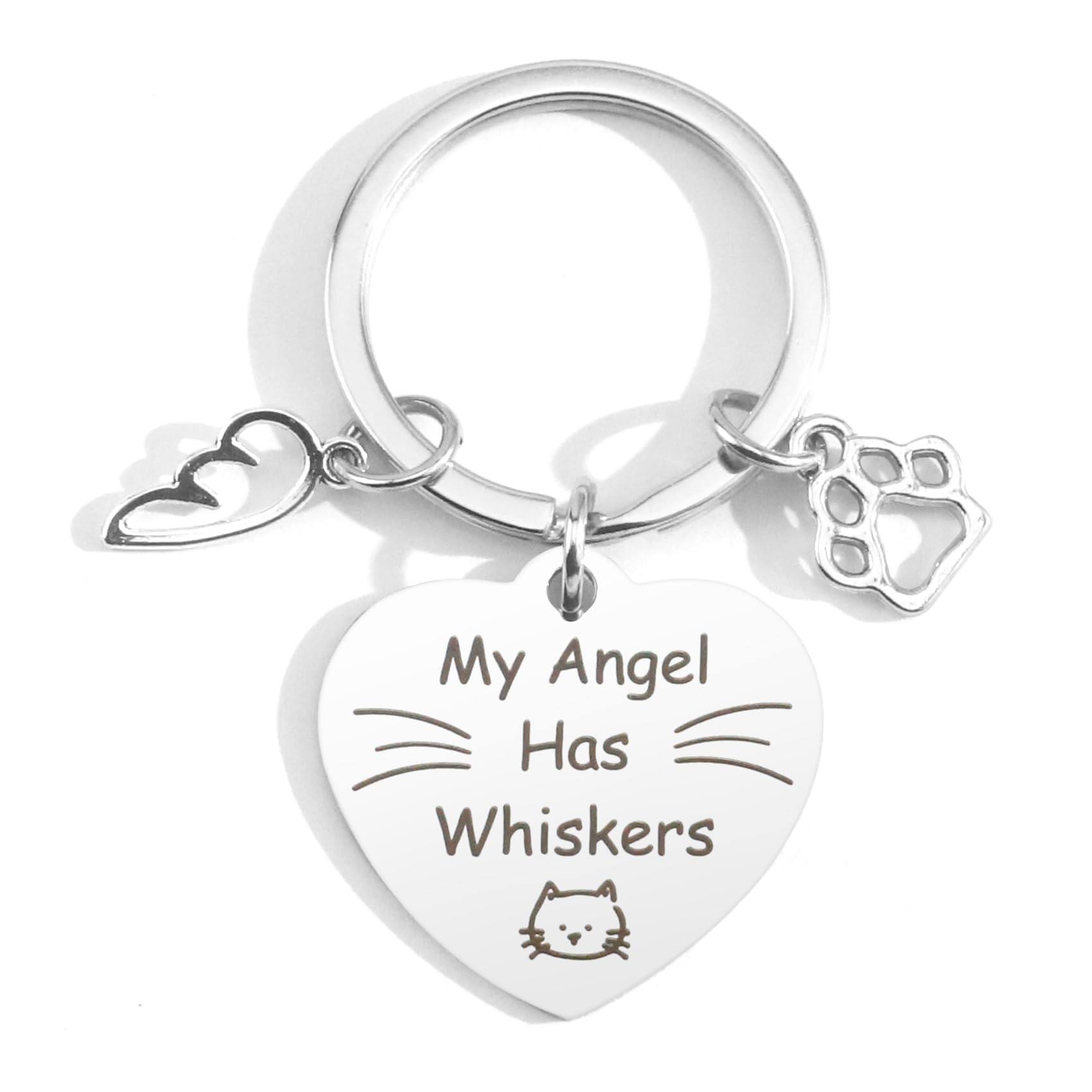 Fodfgxf Cat Memorial Keychain,Easter Basket Fillers, Cat Remembrance Gift, Pet Memorial Gifts, Sympathy Gift