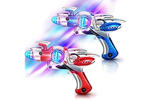 Electric Toy Ray Gun 2-pack: Lights and Sounds