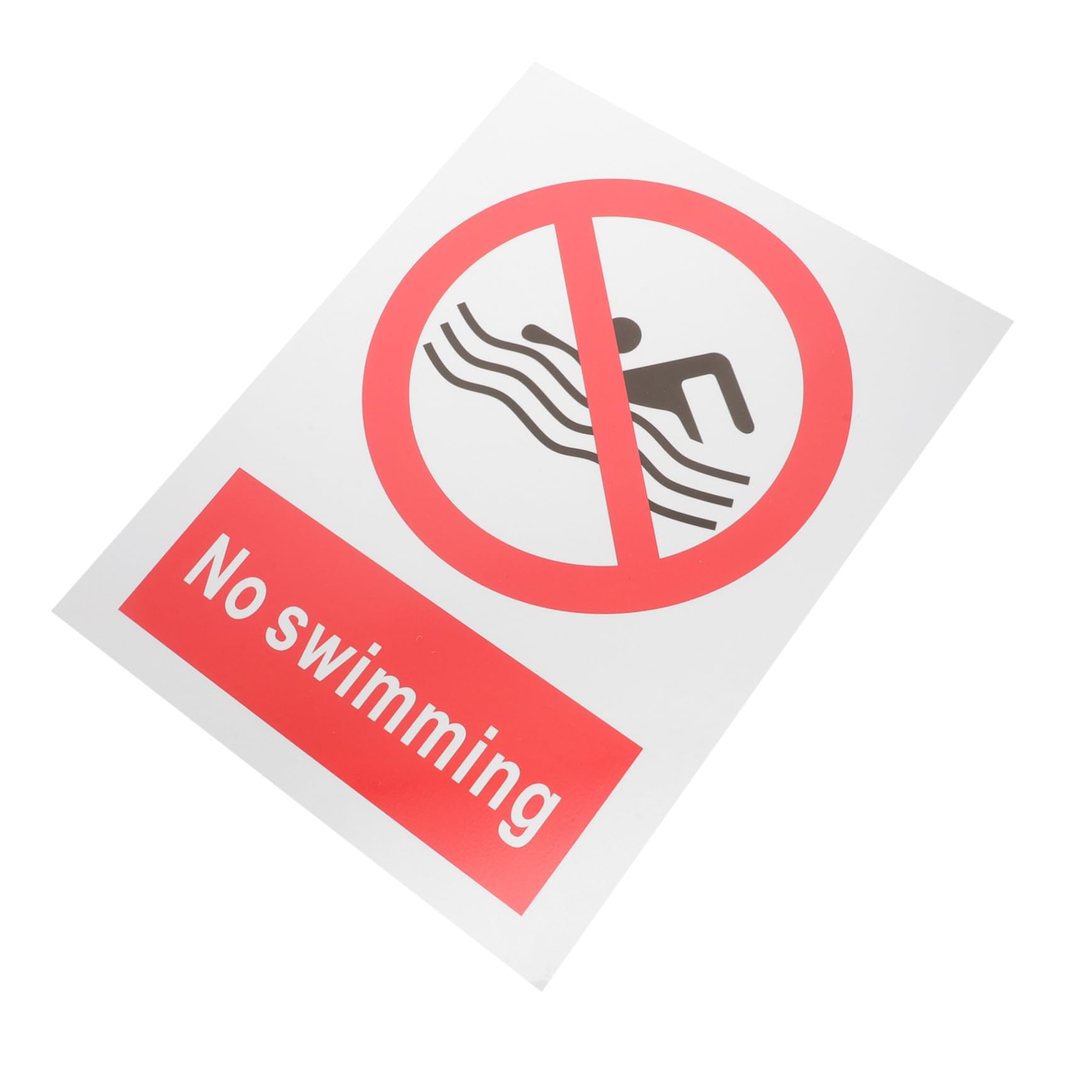 Sosoport Safety Label Decal No Swimming Warning Signs Pool Rules Wall Signs 18x12 Inches Material