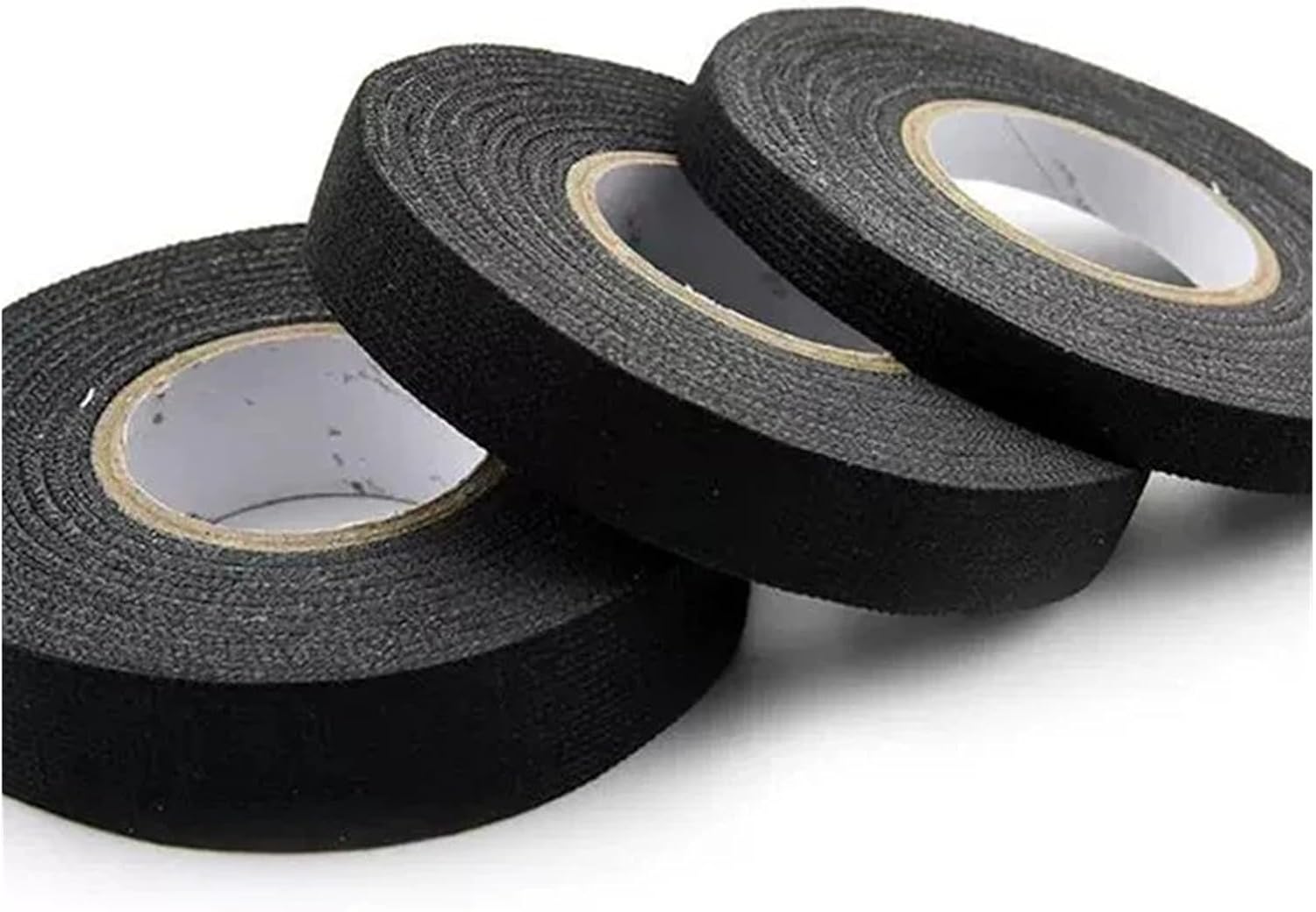 15M 9/15/19/25/32MM Adhesive Cloth Fabric Tape for Automotive Cable Tape Harness Wiring Loom Electrical Heat Tape(19MM-25Meter)