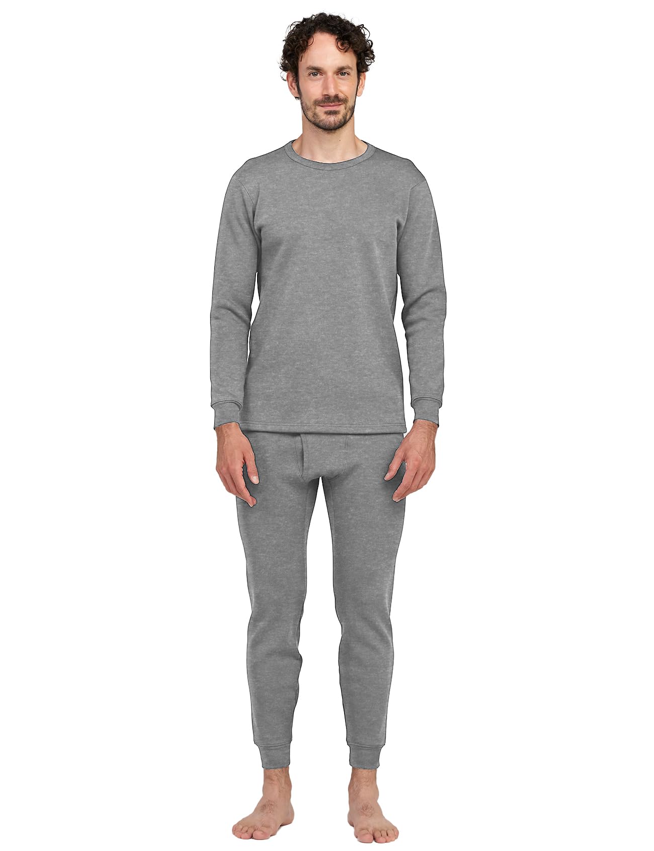 LAPASA Uomo Completo Termico Ultra-Pesante Set Maglia a Maniche Lunghe e Pantaloni Fleece Freddo Estremo M63