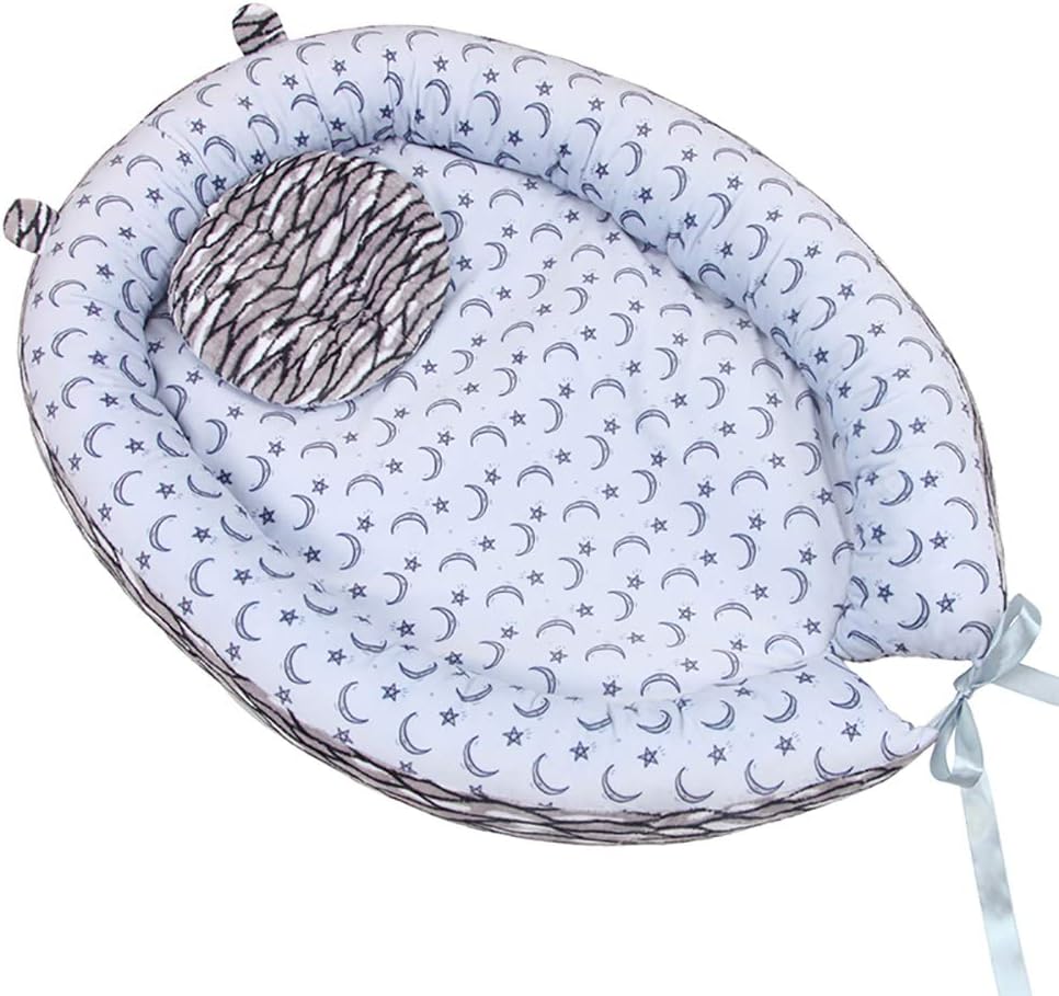 Baby Lounger for Bed Bassinet Weixinbuy Fold Travel Portable Crib Baby Sleep Nest Cotton Removable Cover Breathable & Hypoallergenic Safety Baby Bed for Infants Toddler Newborn Baby