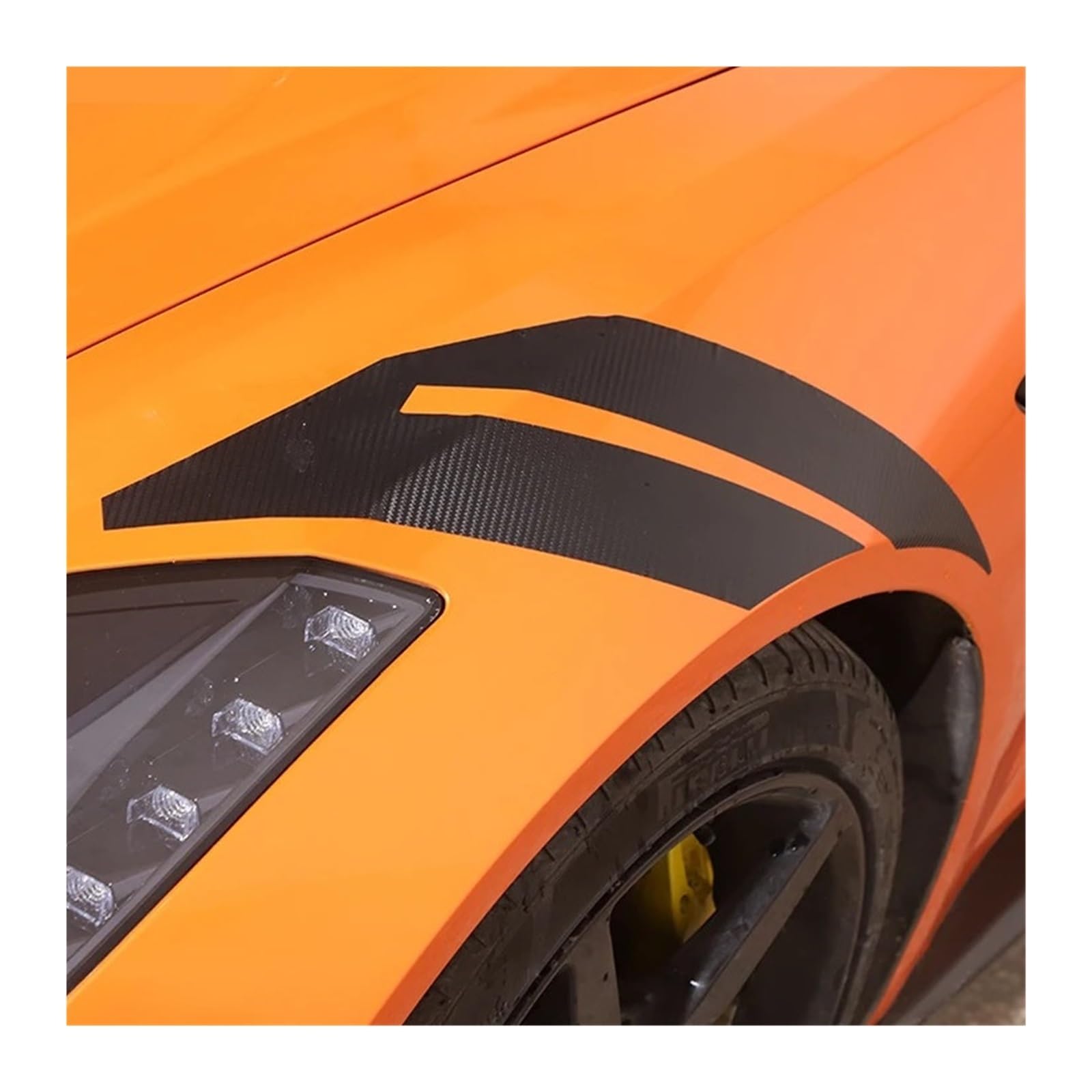 Side Vent Decor Sticker Fit for Chevrolet Corvette C7 2014-2019 1Pair Sport Racing Side Fender Decals Car Decoration Stickers Car Fender Side Vents(Carbon Look)