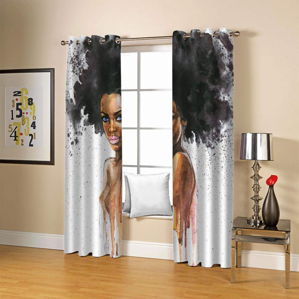 Tende Camera Da Letto Bambini Ragazza Di Film Astratto Tende Finestre Soggiorno Moderne 2 Pezzi Stampa 3D Tende Oscuranti Termiche Isolanti Con Occhielli / Insonorizzazione 280X250Cm (LxH)
