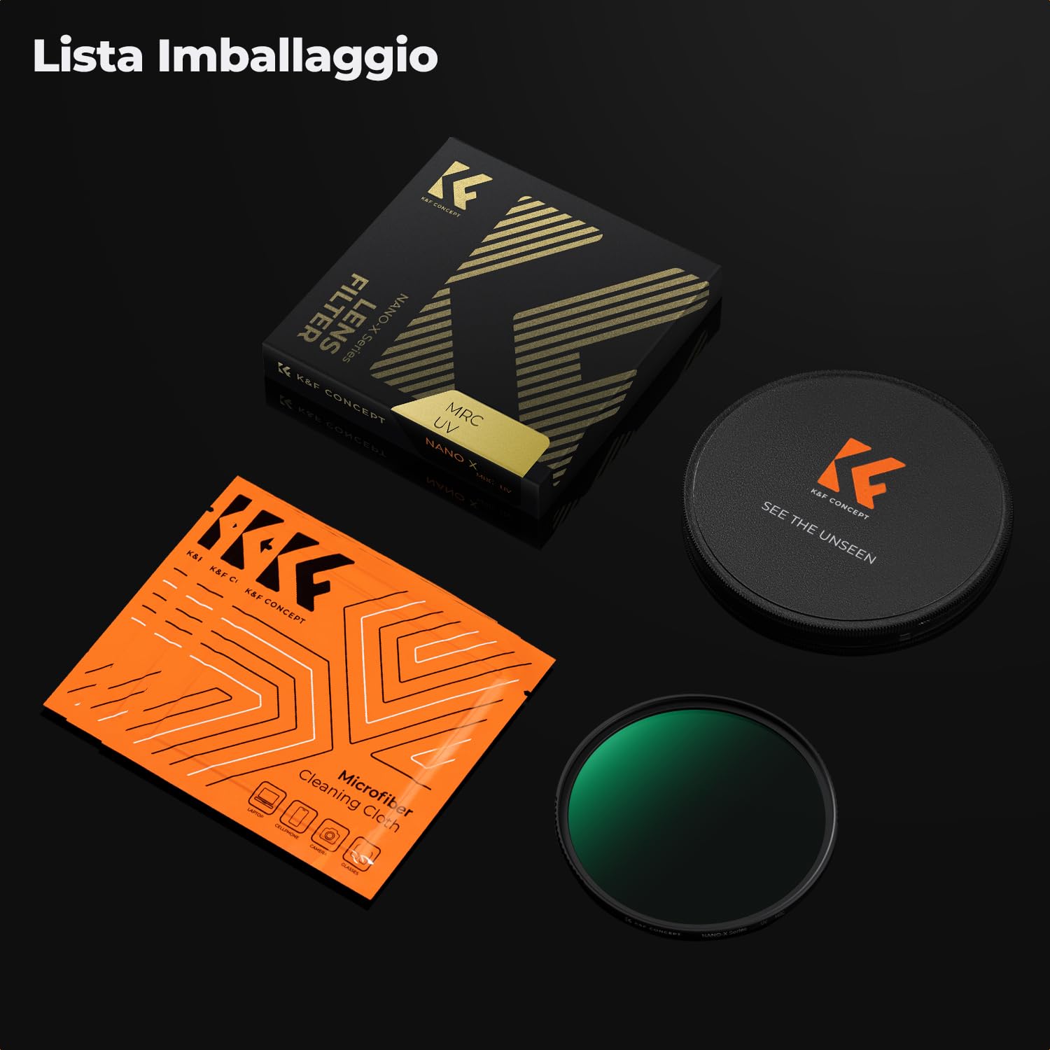 K&F CONCEPT Nano-Xcel 40.5mm Filtro di Protettivo UV, Filtro UV in Vetro Ottico con 28 Strati Rivestimento Nano