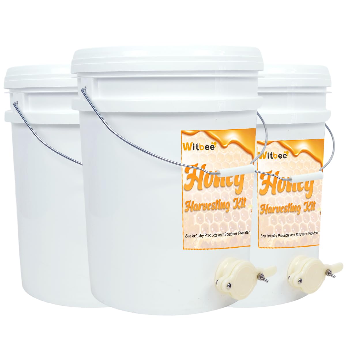 Photo 1 of ***FACTORY SEALED ***
witbee 3 Pack 5 Gallon Plastic Honey Bucket with Gate