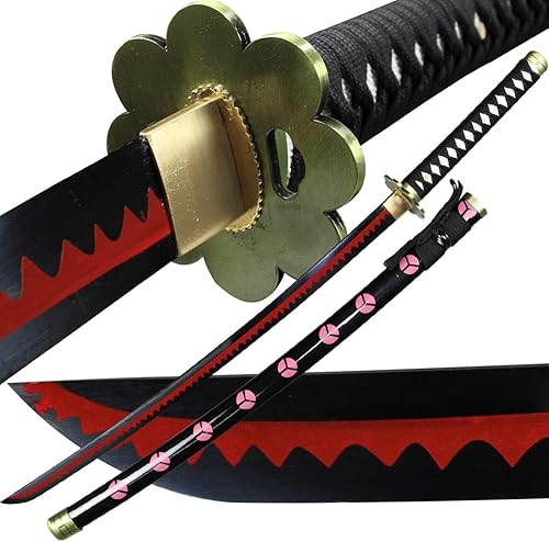 Espadas Zoro de espada completa Espada fantasma de Sauron utilizada en el anime Espada de Demon Slayer de una pieza, espada Katana Real Samurai