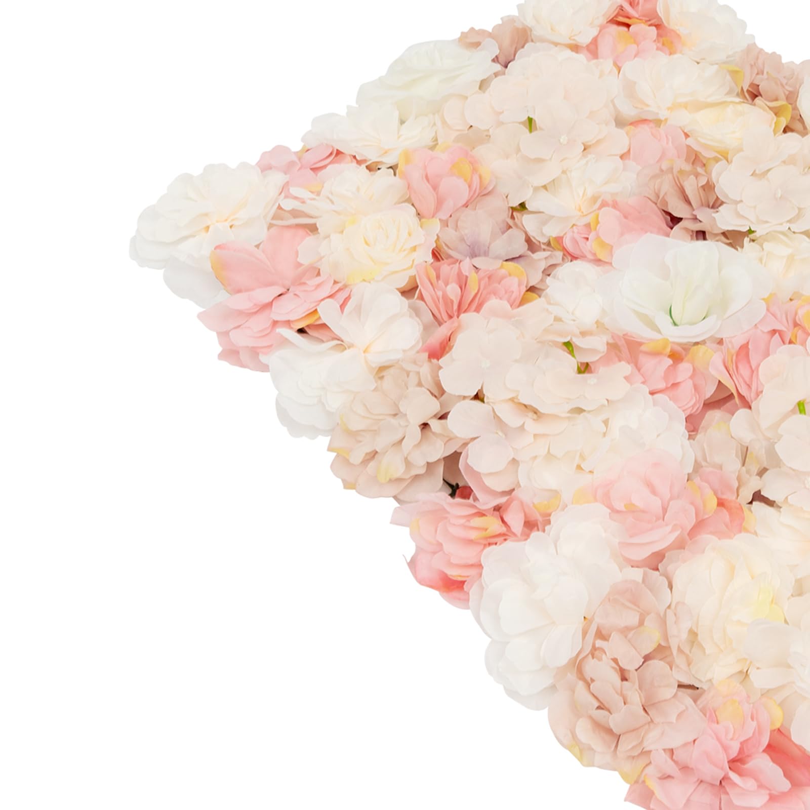 Pannello da parete con fiori artificiali, realizzato a mano, 20 pezzi, 40 cm x 60 cm, colore rosa seta, pannello con rose e piante acquatiche, per matrimoni, baby shower (autunno)