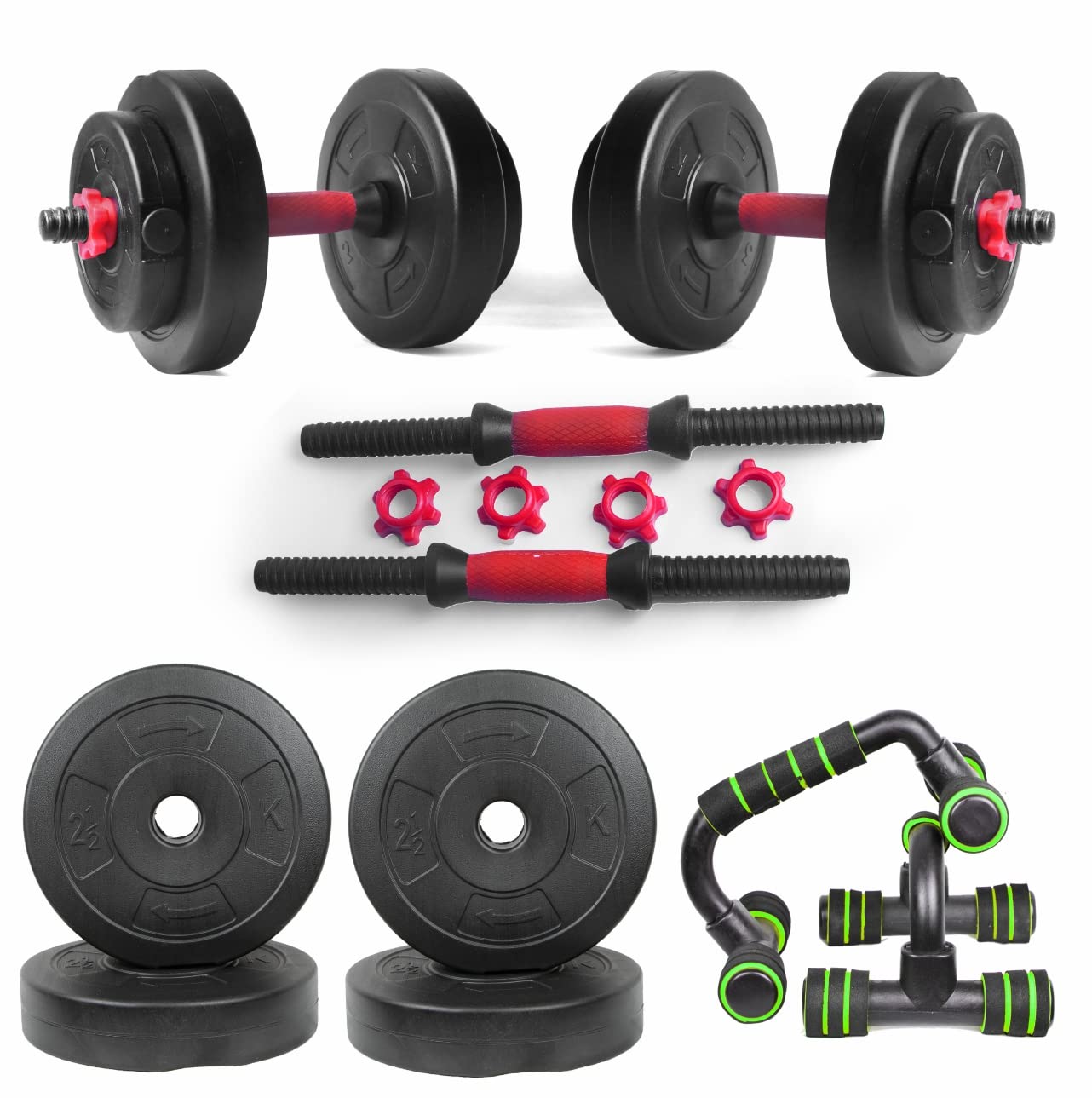 ARTINO Dumbbell, Adjustable Dumbbell (12 kg - 3kg x 4), of Adjustable Dumbbell Rods with PVC Dumbbell Plates and Push Up Bars Home Gym Combo, Exercise & Fitness Sets (B0BDL8VBGH) Amazon Price History, Amazon Price Tracker