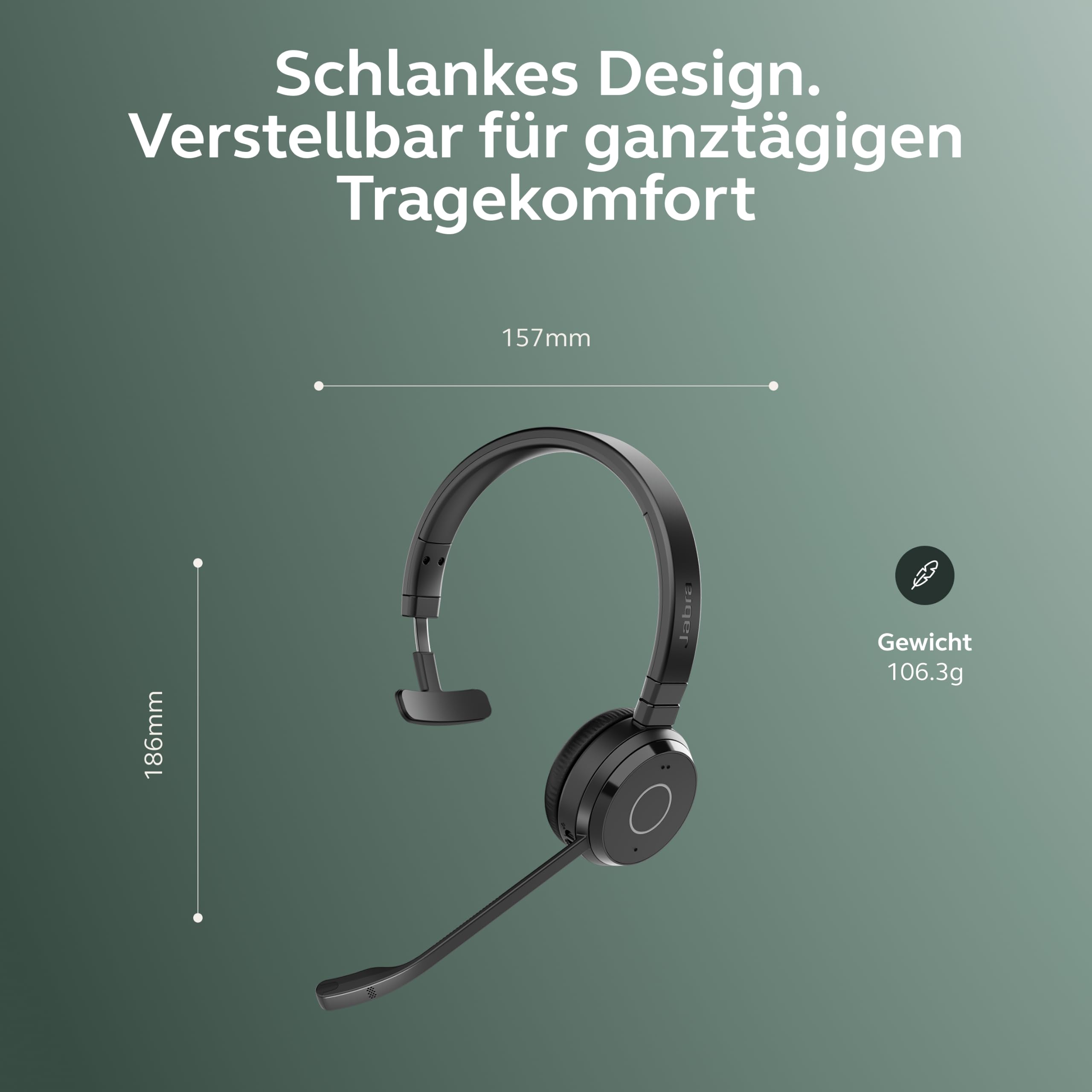 Jabra Evolve 65 TE Link MS Mono Stand Wireless Kopfhörer