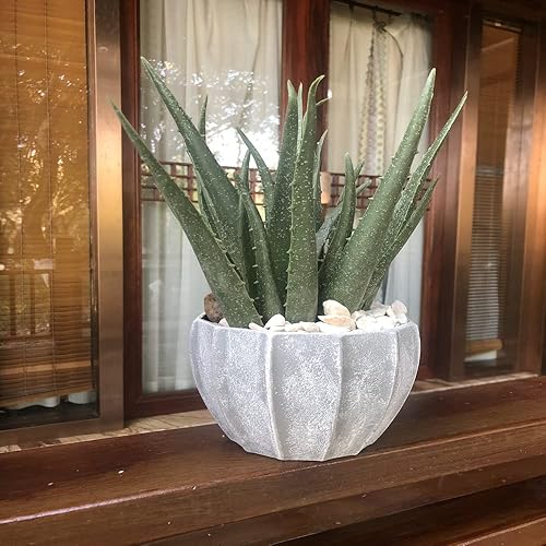 Miniatura 2 de 2 piezas de suculentas artificiales grandes, plantas artificiales de aloe, suculentas artificiales sin maceta, utilizadas para jardín, oficina,