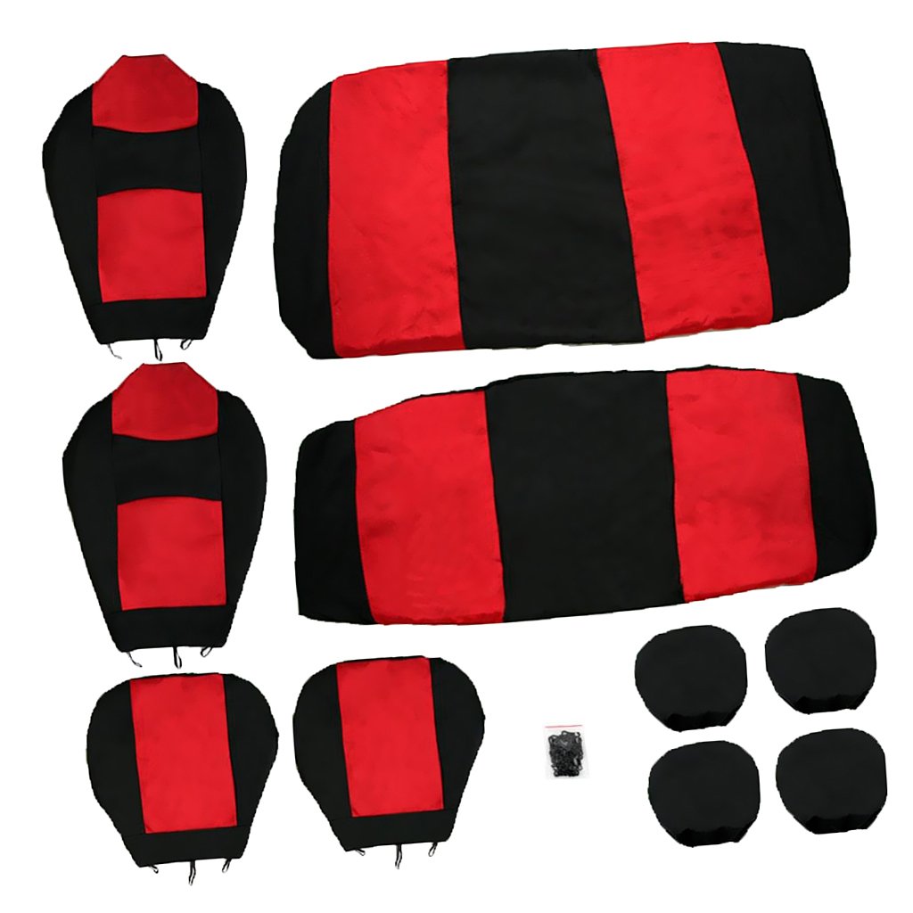 Rare 10PCS Car Interior Seat Headrest Cover Set Protector Mat Shield