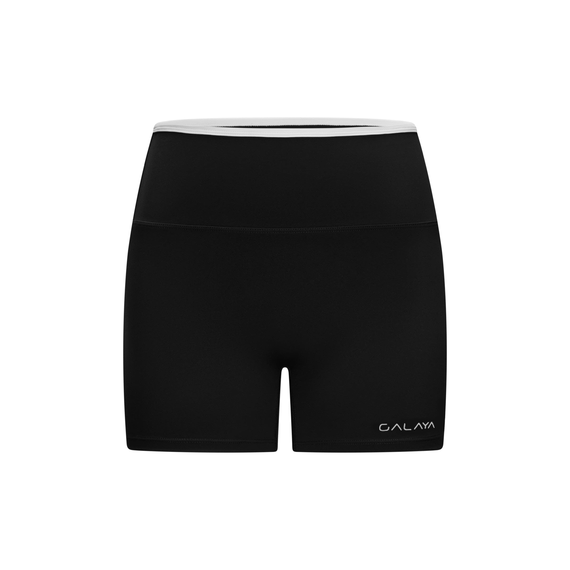 GALAYA Pollux Short de Sport pour Femme, Taille Haute, Squat-Proof | Short mi-cuisses en tissu, Extensible 4 directions, Non-roulante, Opacité squat-proof, Idéal pour Pilates, Yoga et Lagree
