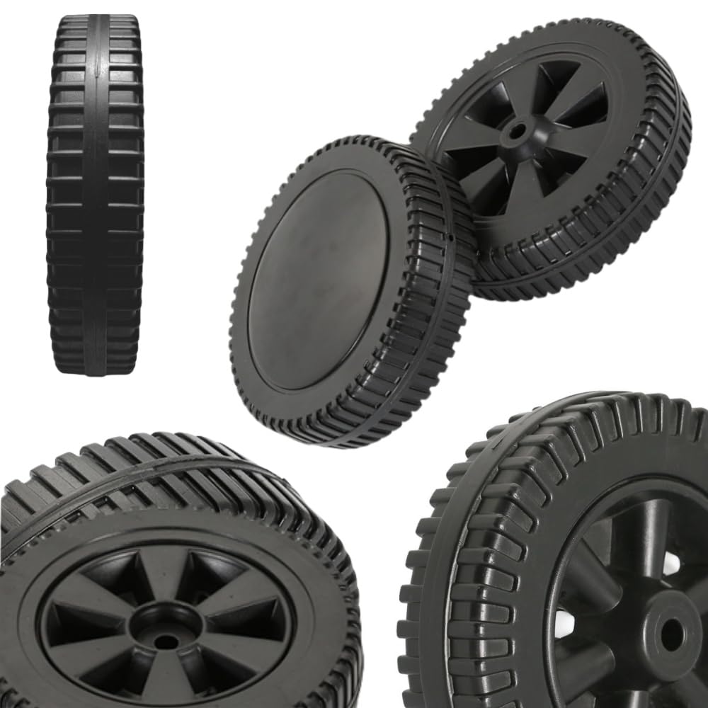 Ruota per barbecue, 7" Nero Ruote direzionali multifunzionali per barbecue Ruote per griglia da barbecue, Kit di ruote per barbecue