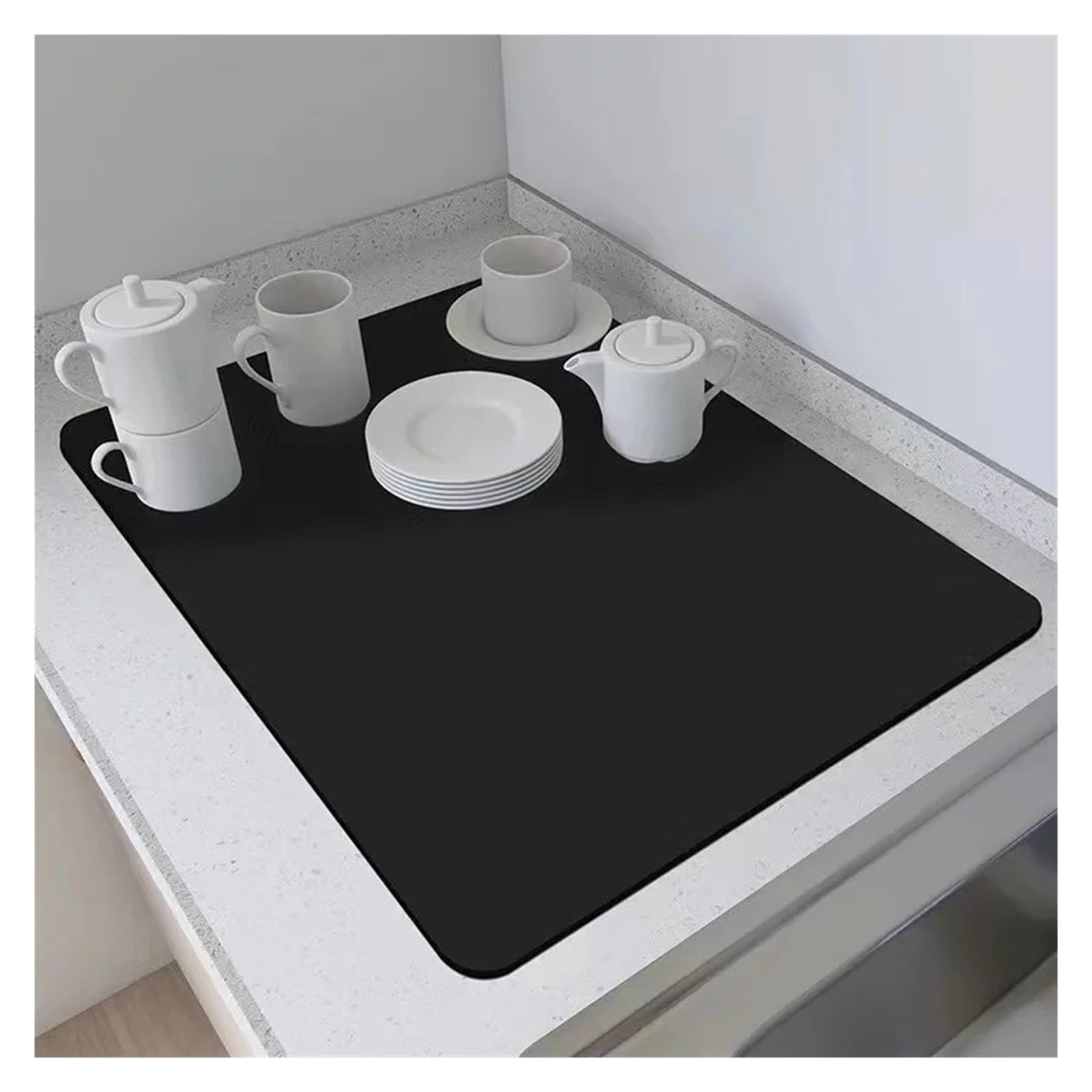 Décoration de Table, Sets de Table, Tapis de Cuisine/Salle à Manger 1 pièce 30 x 40 cm, Tapis Absorbant Individuel en diatomite et Silicone