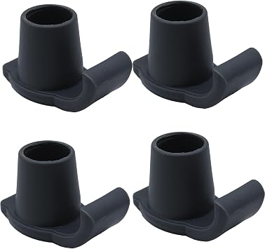Walker Glide Skis, 4 Pcs Universal Fit Walker Skis | Easy to Use Rubber Walker Feet,Replacement Skis for Walkers,Gift for Seniors,Black