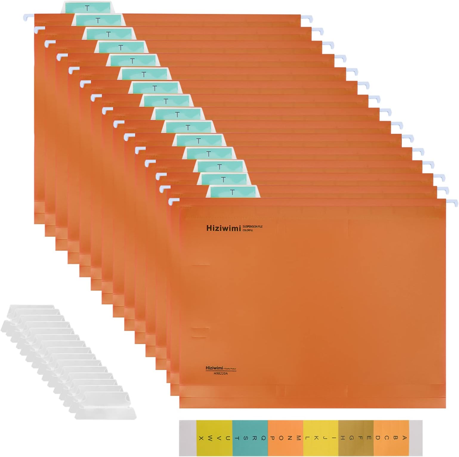 30 Pcs PP Hanging File Folders Letter Size,Black Hanging