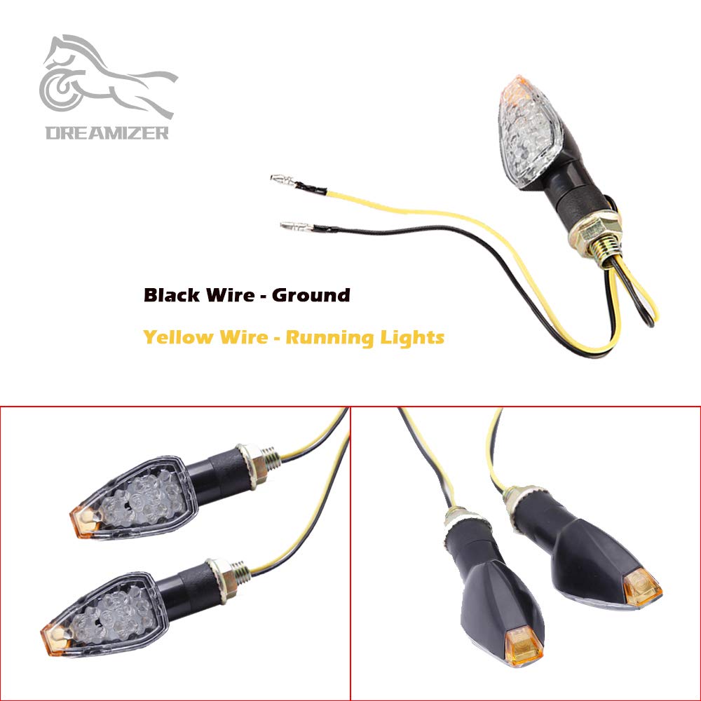 LUCES LED INTERMITENTES PARA MOTO - Pack De 4 - Luces De Señal Duraderas Y Brillantes Para Mayor Seguridad Nocturna