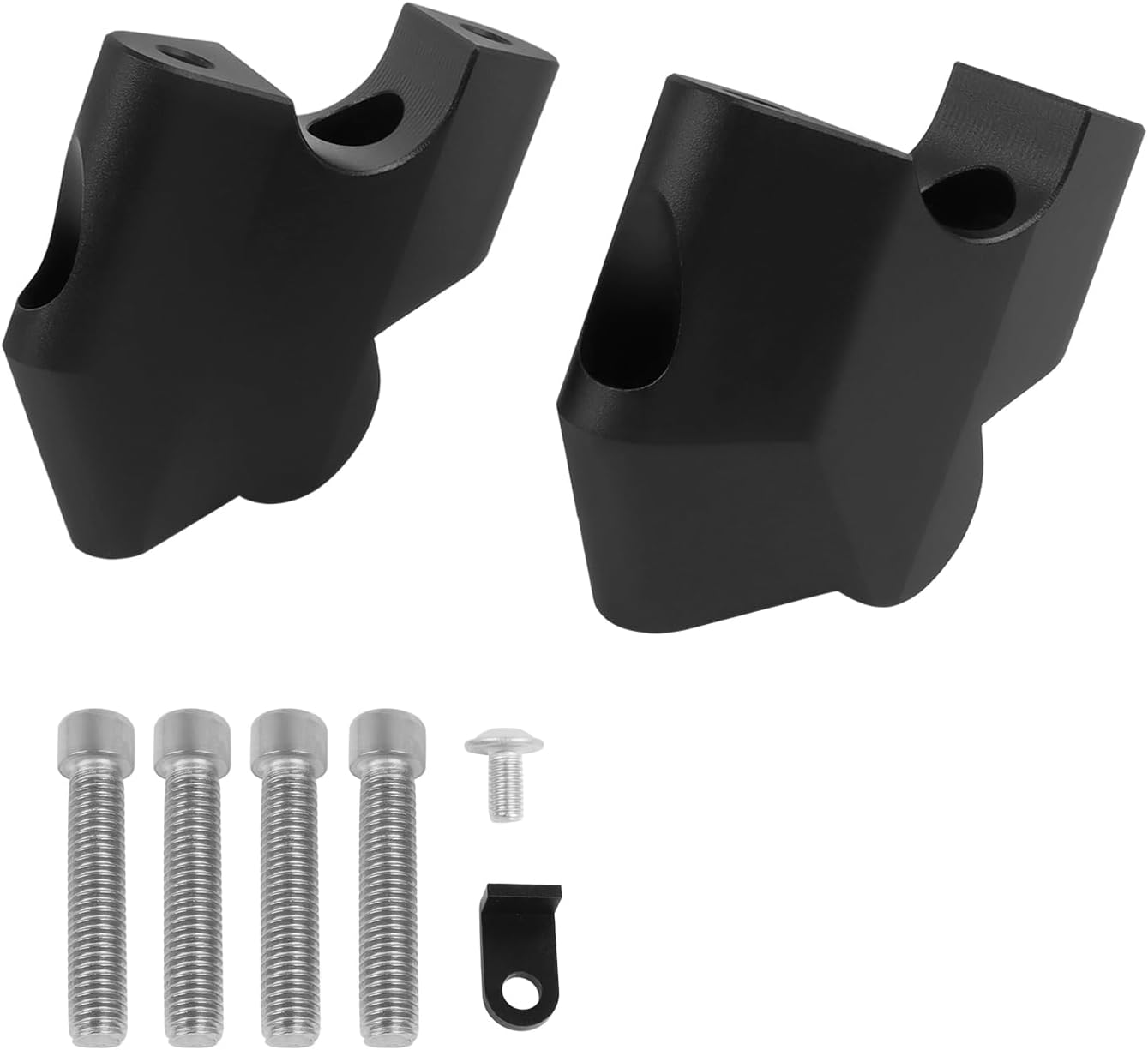 Handlebar Risers CNC Aluminum Handle bar Clamp Extension Adapters Replacement for Ducati Desert X 2022-2023 Silver