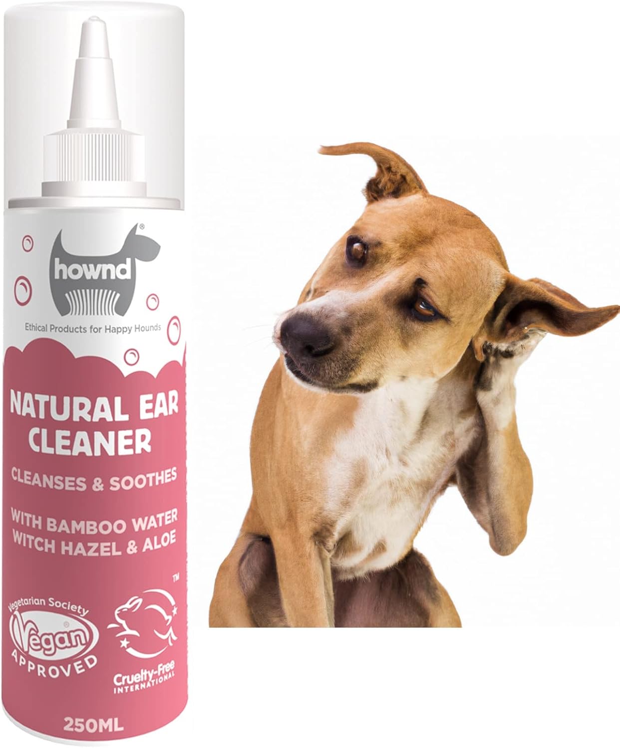 HOWND 100 Natural Dog Ear Cleaner NonToxic Ear Cleaner for Dogs