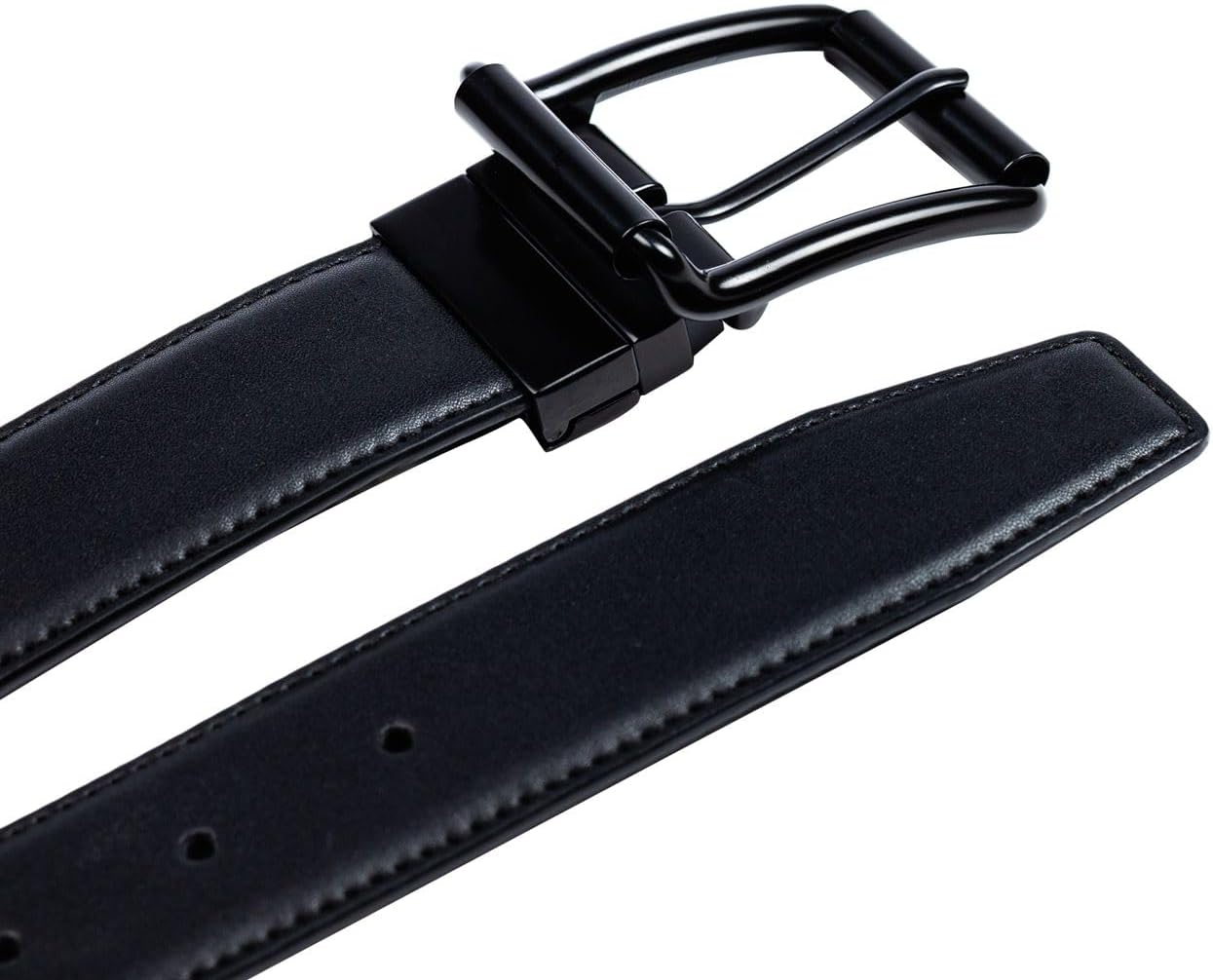 1 3/8" (35mm) Men's Reversible Belt Buckle Roller Buckle Replacement Belt Buckle Black - Image 4
