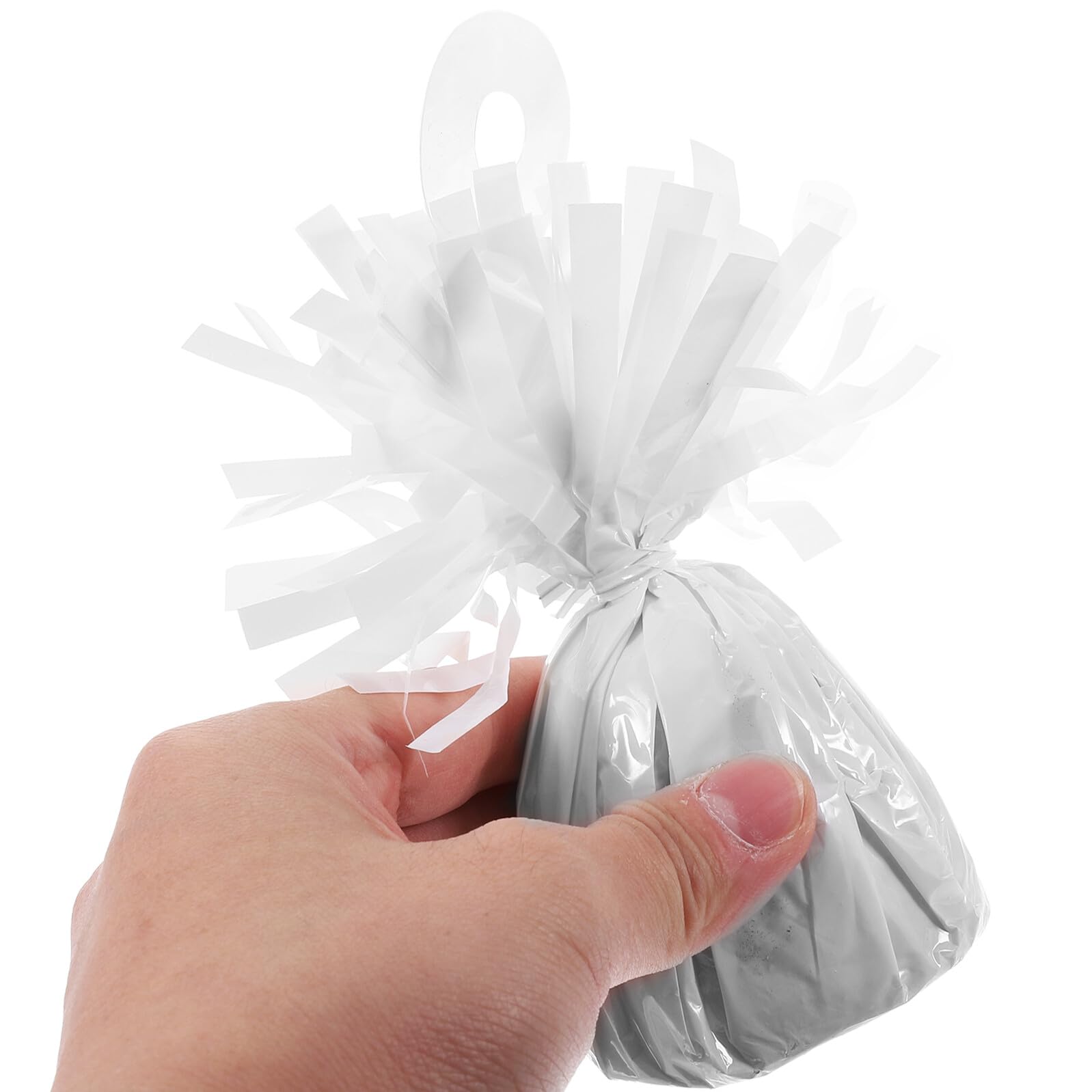 Blocco di Peso Palloncino 6 Pezzi Bianco in Pvc e Cemento | Riutilizzabile, per Palloncini Ordinari, Eventi e Anniversari, Confezione da 6 Pezzi